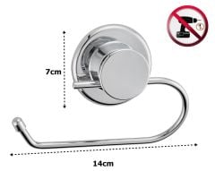 Çelik Ayna Krom Tuvalet Kağıtlık Vidasız Kendinden Yapışkanlı-818