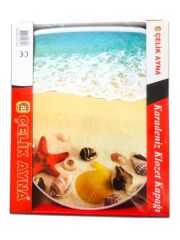 Çelik Ayna Kum Deniz Manzaralı Klozet Kapağı