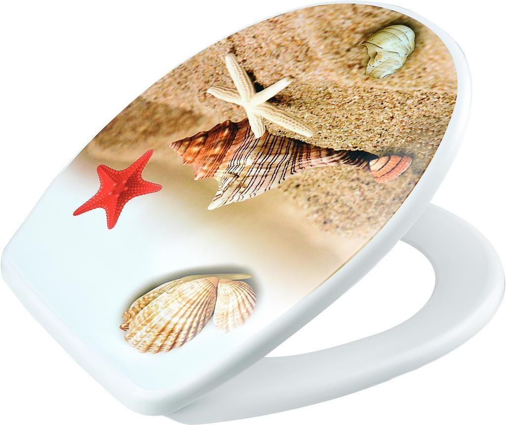 Çelik Ayna Kum Yıldız Manzaralı Klozet Kapağı