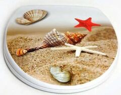 Çelik Ayna Kum Yıldız Manzaralı Klozet Kapağı