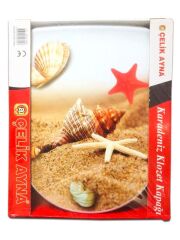 Çelik Ayna Kum Yıldız Manzaralı Klozet Kapağı