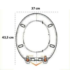 Çelik Ayna Kum Yıldız Manzaralı Klozet Kapağı
