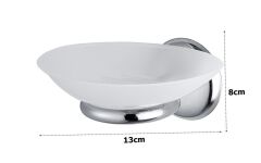 Geseus Çelik ayna Krom Sabunluk Vidalı-463