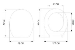 Geseus Home Siyah Granit Desen Klozet Kapağı