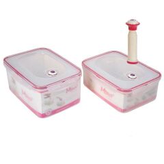 Moonstar Vakumlu Hava Geçirmez Saklama Kabı 2.5+3.25 Lt ST188+Pompa