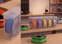 3D Yazıcı Filament Saklama Kabı Seti Hava Sızdırmaz Contalı 4.5 LT 12'li Set MAB-179