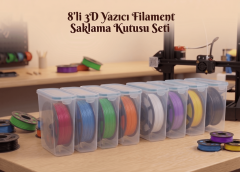 3D Yazıcı Filament Saklama Kabı Seti Hava Sızdırmaz Contalı 4.5 LT 8'li Set MAB-179