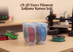 3D Yazıcı Filament Saklama Kabı Seti Hava Sızdırmaz Contalı 4.5 LT 2'li Set MAB-179