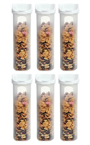 Moonstar Kuru Gıda Bakliyat Saklama Kabı 3 LT 6 Lı Set Beyaz-MAS-101L