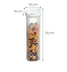 Moonstar Kuru Gıda Bakliyat Saklama Kabı 3 LT 6 Lı Set Beyaz-MAS-101L