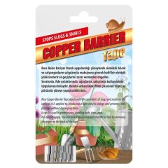 Salyangoz ve Sümüklü Böcek Engelleyici Statik Elektirik Yüklü Bakır Bariyer Bandı 18mmx2mt