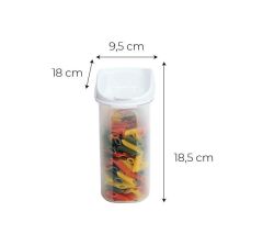 Moonstar Kuru Gıda Bakliyat Saklama Kabı 1,8 LT 6 Lı Set Beyaz-MAS-102