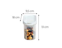 Moonstar Kuru Gıda Bakliyat Saklama Kabı 1,2 LT 6 Lı Set Beyaz-MAS-103