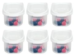 Moonstar Kuru Gıda Bakliyat Saklama Kabı 600 ML 6 Lı Set Beyaz-MAS-104