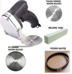 Döner Kesme Makinası Elektirikli+Yedek Tavuk Döner Kesme Bıçağı-rdc