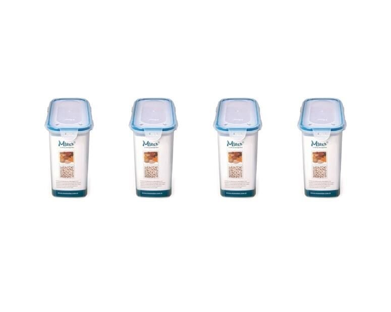 Hava Sızdırmaz Contalı Bakliyat Saklama Kabı 3 LT 4 Lü Set
