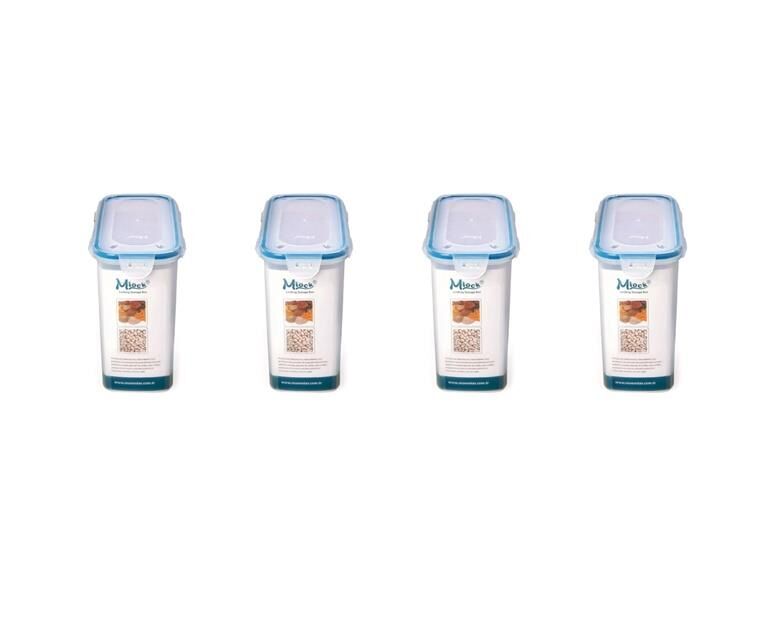 Hava Sızdırmaz Contalı Bakliyat Saklama Kabı 3 LT 4 Lü Set