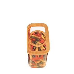 Moonstar 6 Parça Bambu Kapak Saklama Erzak Kabı Seti-MAX 522B+520B