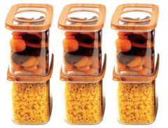 Moonstar 6 Parça Bambu Kapak Saklama Erzak Kabı Seti 1100 ML