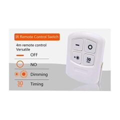 Uzaktan Kumandalı Pilli üçlü Spot Led Lamba Güçlü Beyaz Işık-1ADET