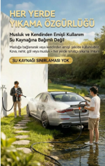 Geseus Çift Akülü Fırçasız Motorlu Yüksek Basınçlı Şarjlı Oto Araba Yıkama Ve Bahçe Temizleme Makinesi - XC4820MAX