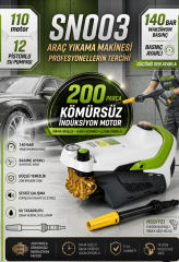 Geseus Güçlü Su Basınçlı Yıkama Makinesi – Kömürsüz İndüksiyon Motor & Basınç Göstergesi - SN003