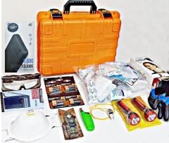 Deprem Çantası Acil Afet ve İlk yardım Seti Suya ve Kırılmaya Dayanıklı Özel Çantalı 90 Parça