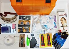 Deprem Çantası Acil Afet ve İlk yardım Seti Suya ve Kırılmaya Dayanıklı Özel Çantalı 90 Parça