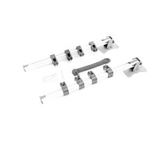 Duvara Monteli Paslanmaz Alüminyum Makaralı Katlanır Çamaşır Askısı İP HEDİYELİ-Acore