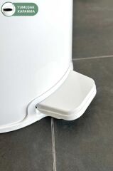 Primanova Cigo Paslanmaz Çelik Çöp Kovası Pedallı 20 Litre-BEYAZ