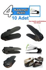 Geseus Ayakkabı Rampası Ayakkabı Düzenleyici Organızer-10Ad-Yükseklik Ayarlı