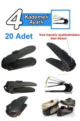 Geseus Ayakkabı Rampası Ayakkabı Düzenleyici Organızer-20Ad-Yükseklik Ayarlı