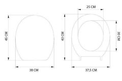 Geseus Home Kelebek Mermer Desen Klozet Kapağı