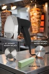 Döner Kesme Makinası Elektirikli 120 Wat 12 CM+Yedek Tavuk Döner Kesme Bıçağı+Ful yedek parça seti