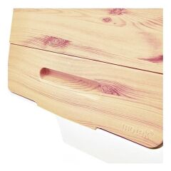 Motek Patateslik Soğanlık Tekerlekli Organizer Çok Amaçlı Saklama Kutusu 1X33 Lt Bambu+Krem
