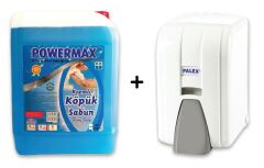 Palex İnter Mini Köpük Sabun Dispenseri Beyaz + Powermax 5 Kg. Köpük Sabun- 3452-D-1