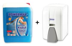 Palex İnter Mini Köpük Sabun Dispenseri Beyaz + Powermax 5 Kg. Köpük Sabun- 3452-D-1