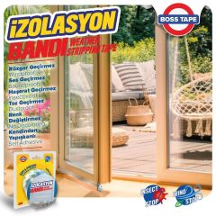 3M Boss Kapı Pencere İzolasyon Bandı Rüzgar Geçirmez Silikon Sızdırmazlık Şeridi-2Adet
