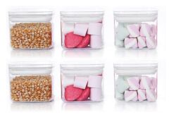 Vakumlu Hava Almaz Saklama Kabı Seti Erzak Kabı Kare 6 Adet 700 ML