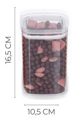 Vakumlu Hava Almaz Saklama Kabı Seti Erzak Kabı Kare 6 Adet 1400 ML