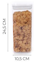 Vakumlu Hava Almaz Saklama Kabı Seti Erzak Kabı Kare 6 Adet 2100 ML