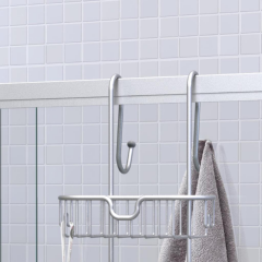 Primanova İkili Alüminyum Duşakabin Askılı Banyo Rafı N45