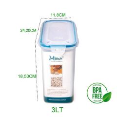 Moon Star Hava Geçirmez Contalı Kilitli Hava Geçirmez Saklama Kabı 3LT-MAB-178