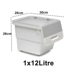 Motek Beyaz Tekerlekli Organizer Çok Amaçlı Saklama Kutusu 1X12 Lt