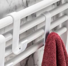 Home Havlupan Askılık 4'lü Bornoz Askılığı Çamaşır Havlupan Askı Aparatı-AY-57 gri