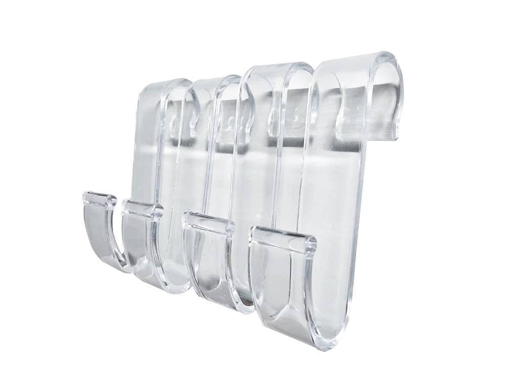 Home Havlupan Askılık 4'lü Bornoz Askılığı Çamaşır Havlupan Askı Aparatı-AY-57 şeffaf