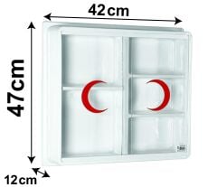 Ecza Dolabı Büyük Boy İçi Dolu İçerik Setli 47 x 44 x 12 cm 157