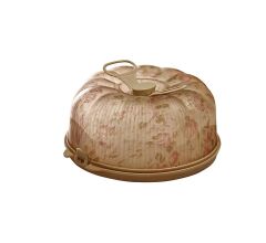 Moonstar hava geçirmez kek fanusu Pasta saklama kabı Özel Seri Kırmızı Çiçek Desenli