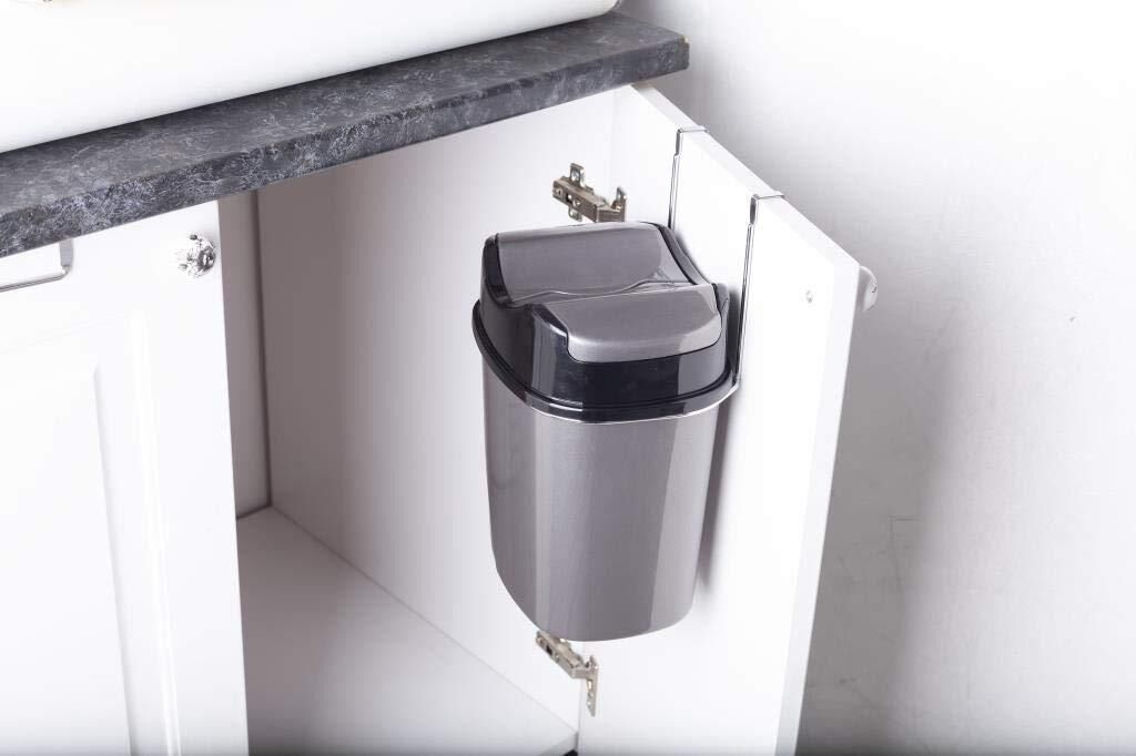 Geseus Mutfak Dolap İçi Askılı Geçmeli Pratik Kapak Çöp Kovası 8,5 LT-SF008