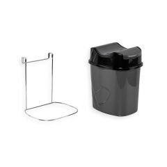 Geseus Mutfak Dolap İçi Askılı Geçmeli Pratik Kapak Çöp Kovası 8,5 LT-SF008
